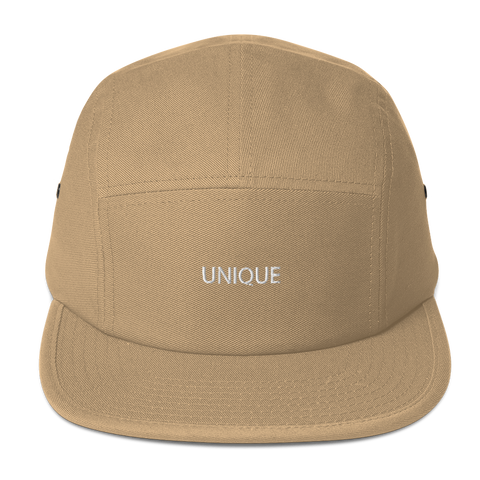 ’UNIQUE’ Five Panel Cap - Khaki